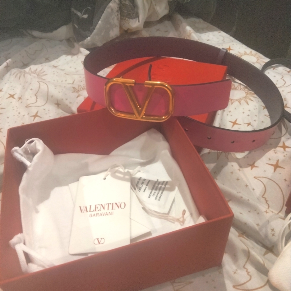 Belt valentino garavani red box 2022 pink and purple inside